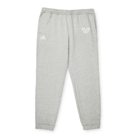 Adidas Fleece Joggers with G7 Logo — Charcoal Casual Athletic Pants - 6ix7even