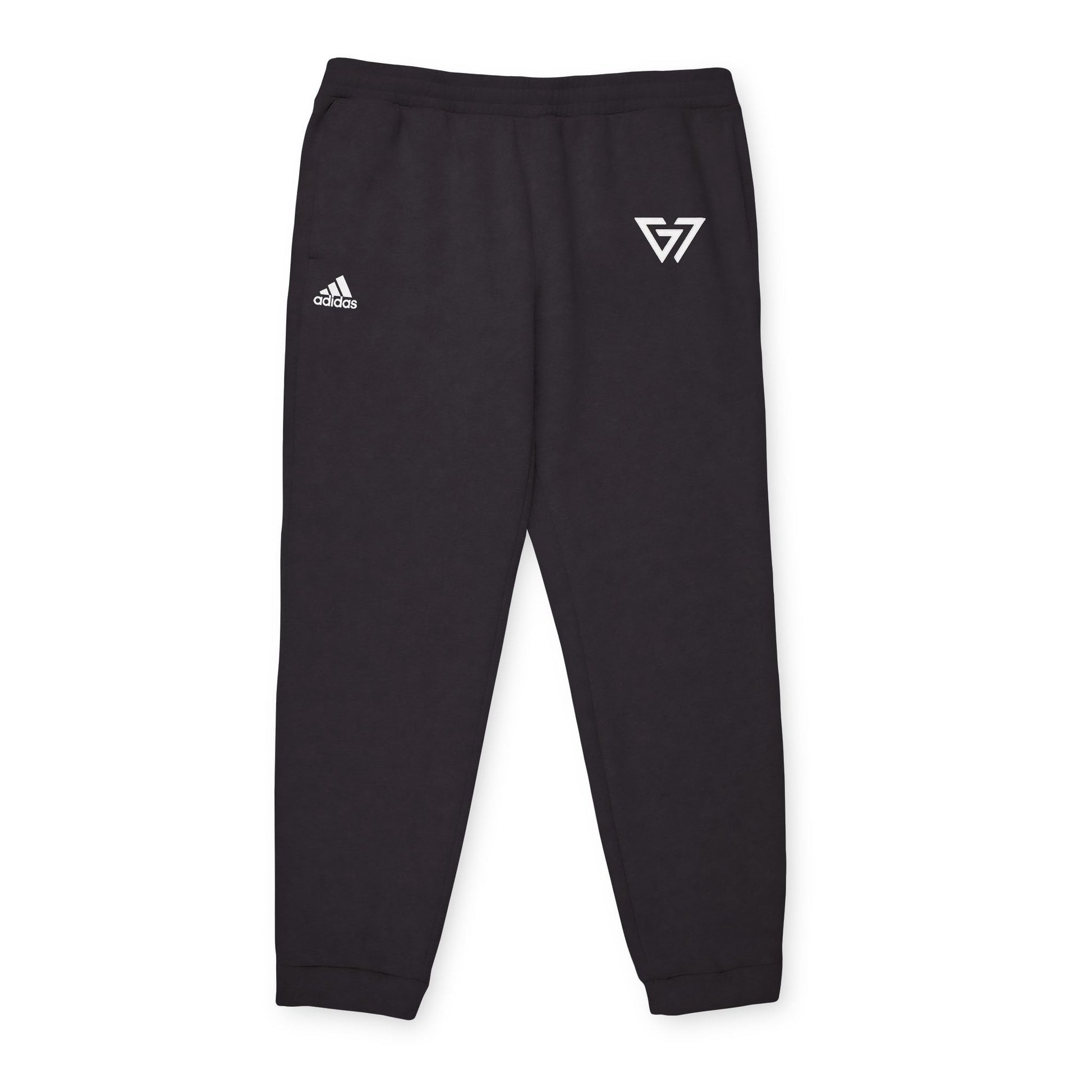 Adidas Fleece Joggers with G7 Logo — Charcoal Casual Athletic Pants - 6ix7even