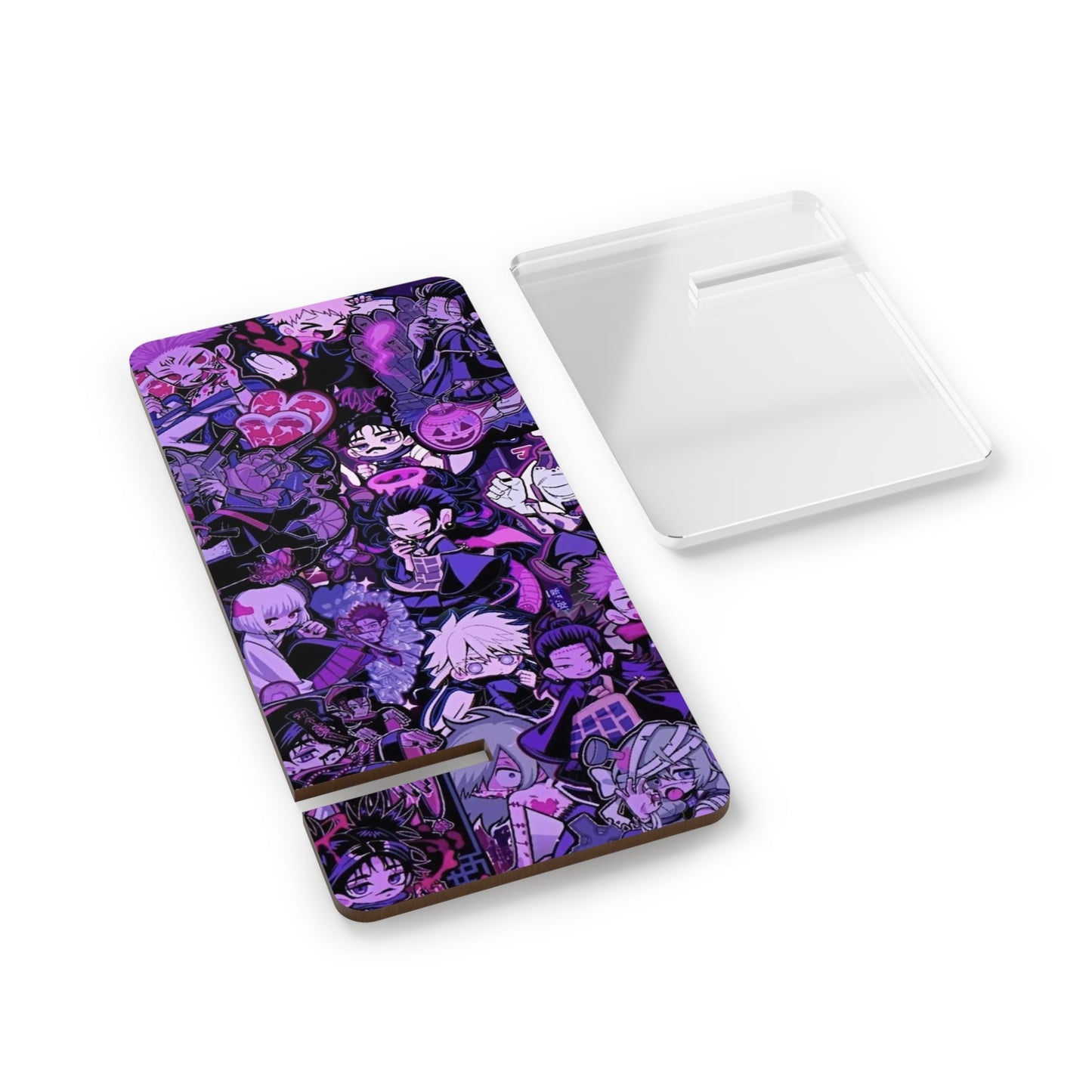 Purple Anime Collage Phone Stand — Decorative Mobile Display Holder - 6ix7even